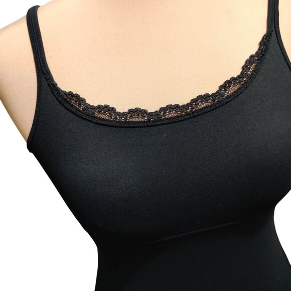 Maidenform XL Womens Black Shaping Tank Top Cami Lace Trim Chic Adjustable 83666 - Picture 5 of 12